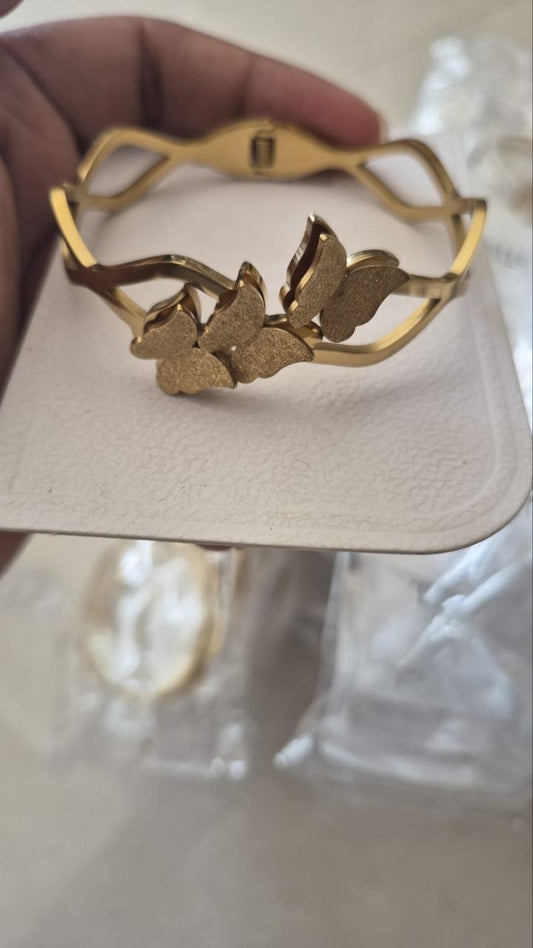 Anti Tarnish Golden Butterfly Luxe Bracelet
