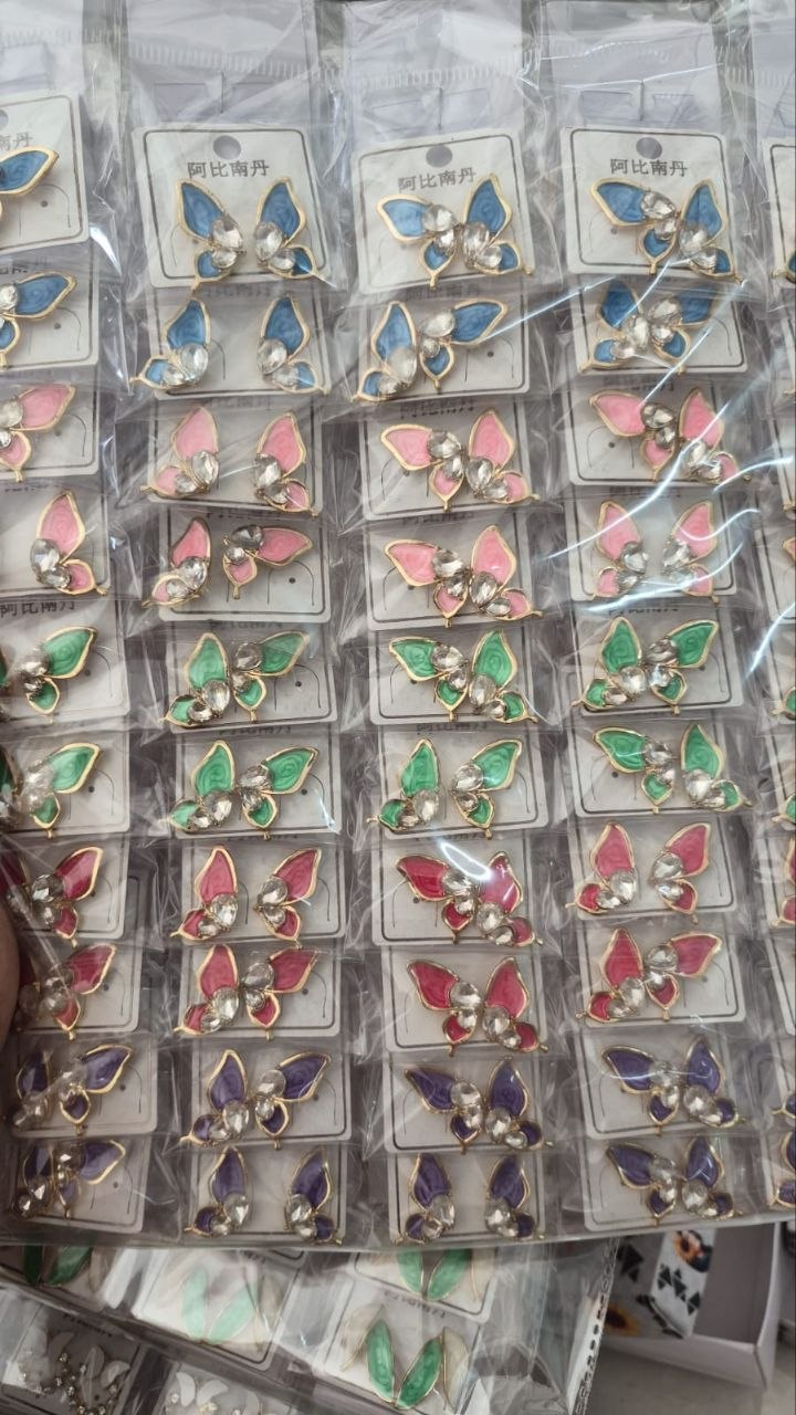 Korean Half Butterfly Earring Cute Color