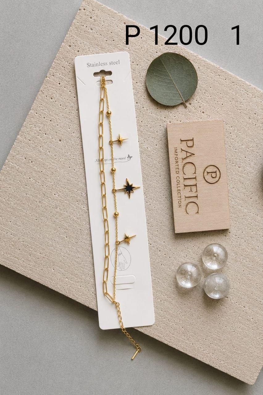 Anti Tarnish North Star Double Layer Bracelet for Women