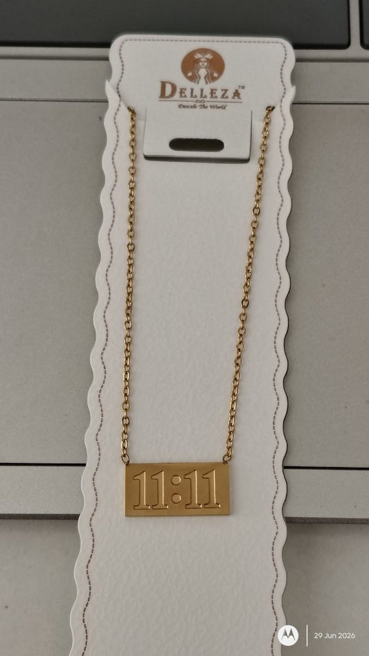 11:11 Pendant Necklace anti tarnished for Women
