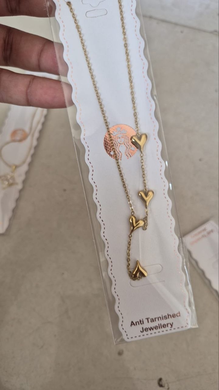 Anti tarnish heart neackless