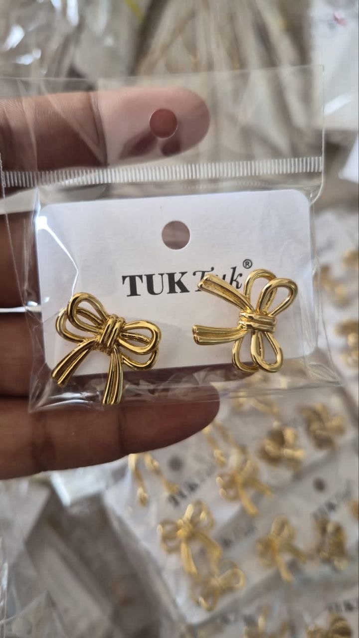 Anti-Tarnish Classic Double Bow Earrings