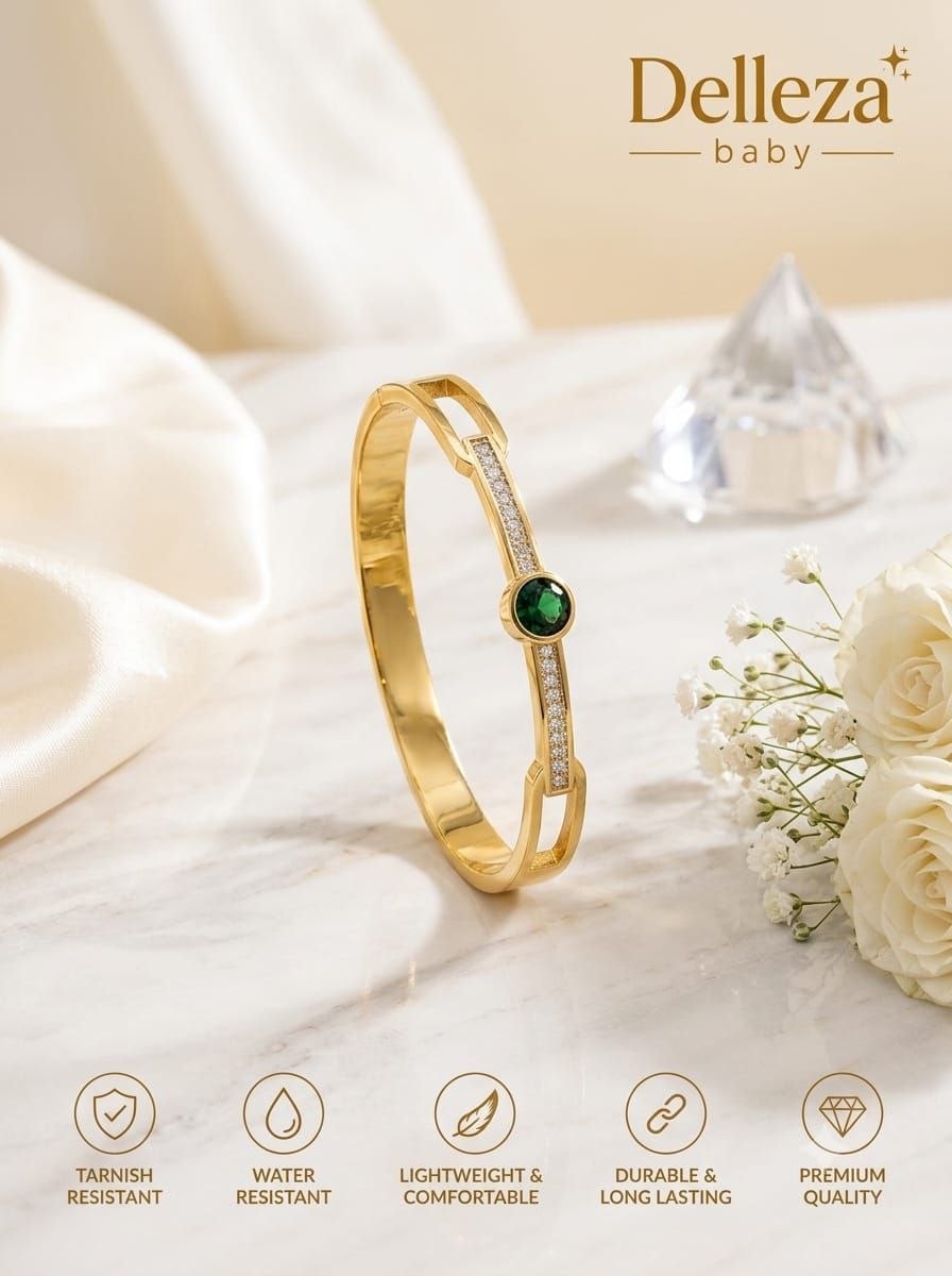 Emerald Spark Anti-Tarnish Baby Size Bracelet