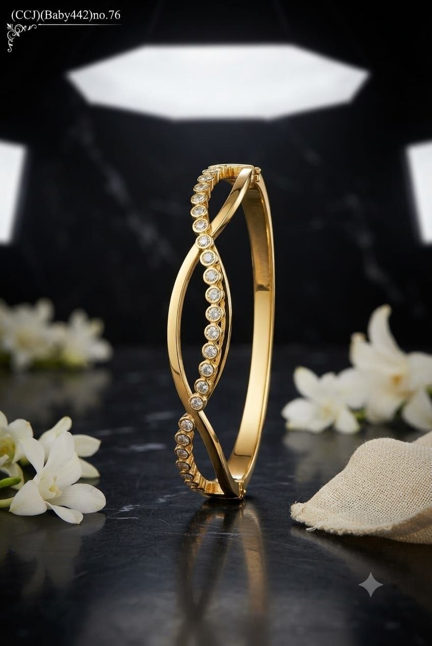 Twisted Sparkle Anti-Tarnish Baby Size Bracelet