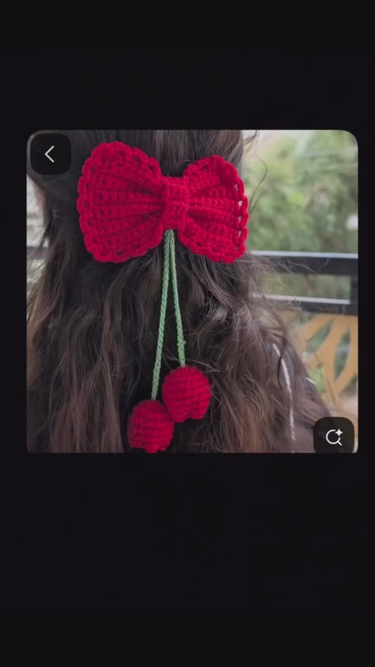 Set of 2 pcs Crochet hair Bow 
Handmade premium quality