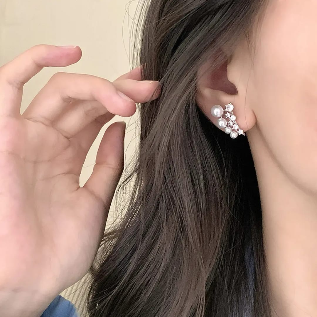 Minimal crystal Ear cuff- stylish earring