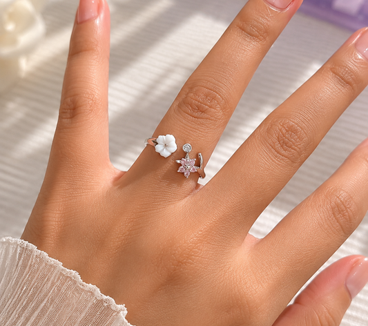 Anti-Tarnish free size ring for women