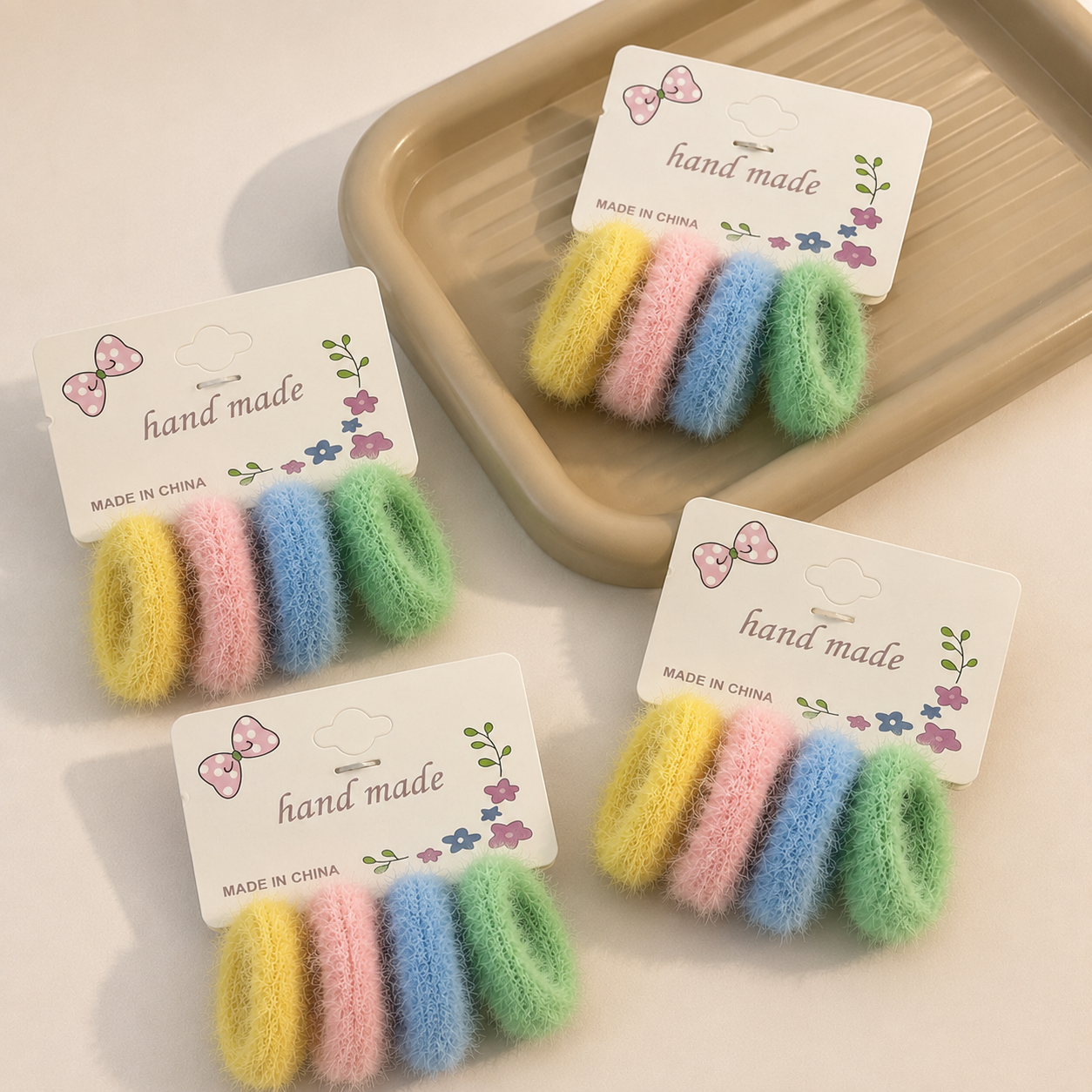 16 Pcs Soft Furry Hair Bands