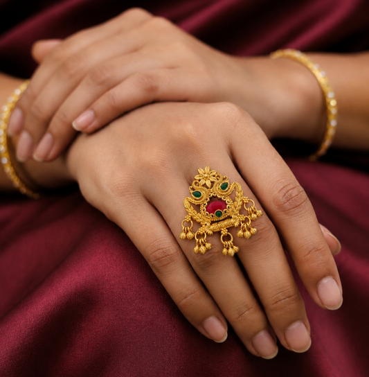 Royal Peacock Traditional Ring