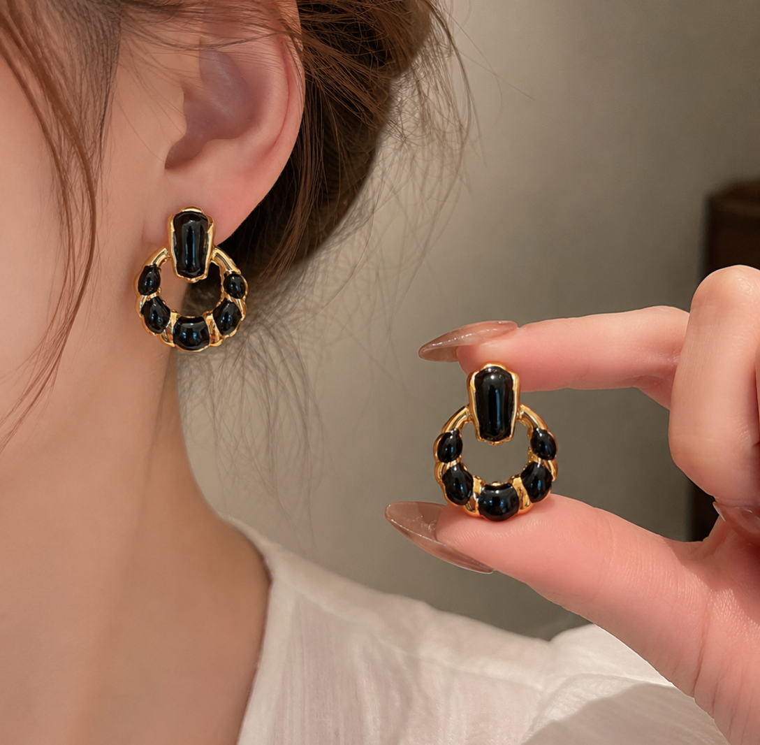 Korean Stylish Black Fashion Earring