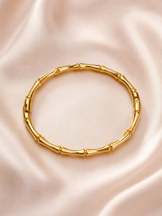 Anti Tarnish golden Bamboo Kada regular size