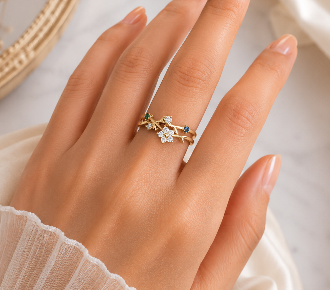 Anti-Tarnish free size ring for women