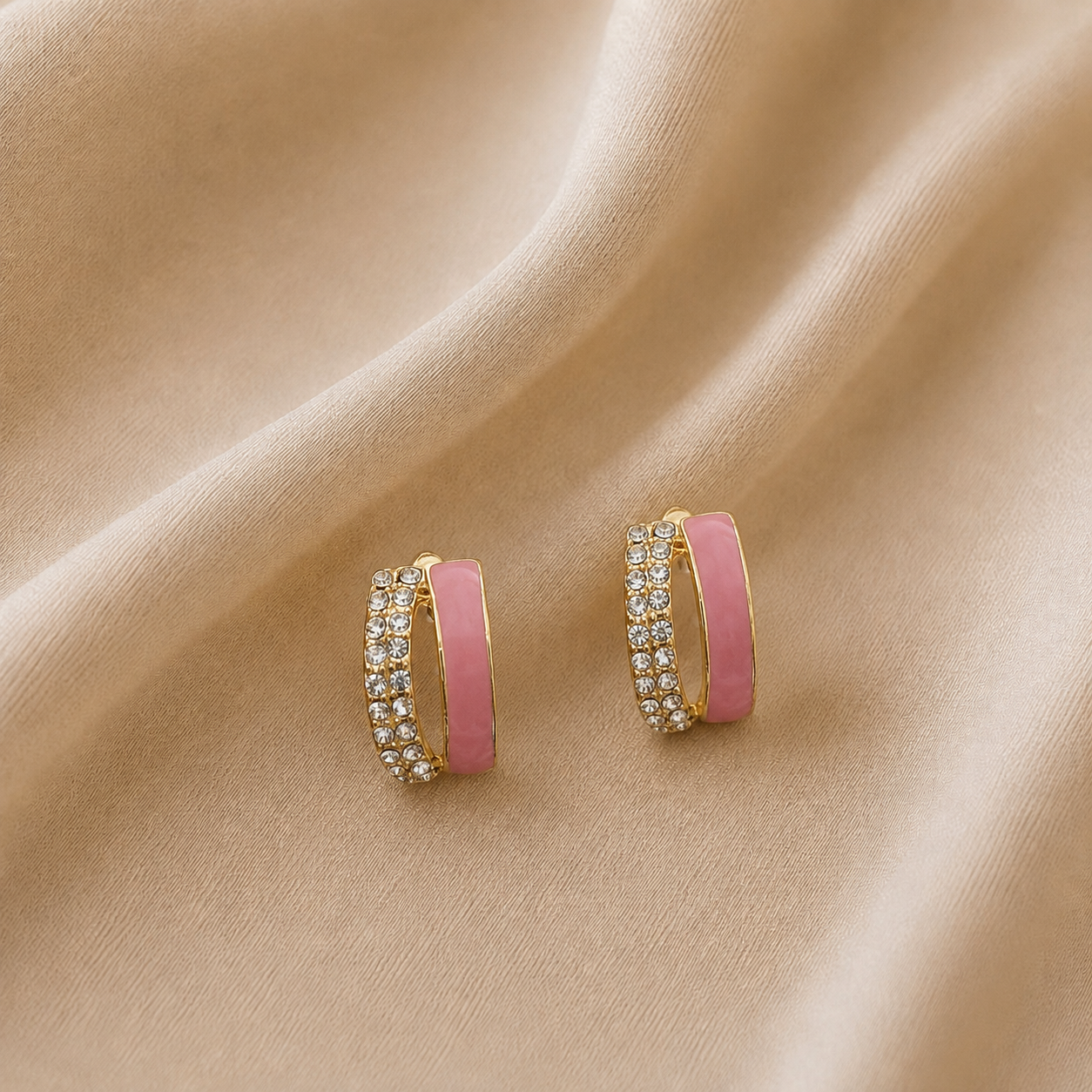 Korean Pink Stud Earring