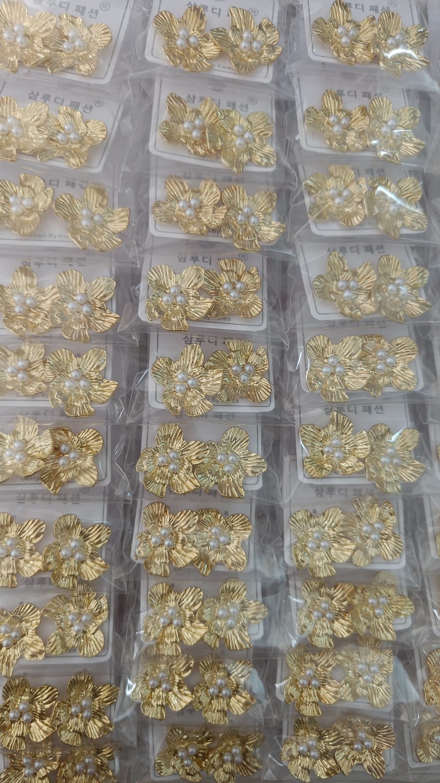 Korean Design Golden Flower Earring