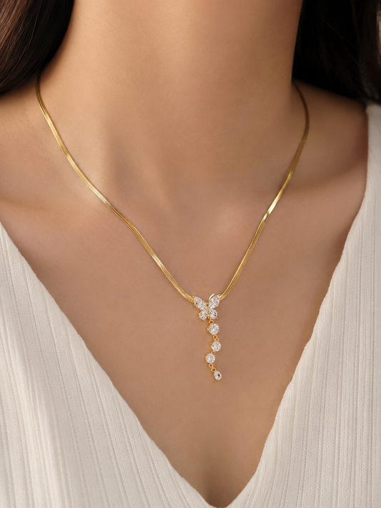 Anti tarnish butterfly neckless