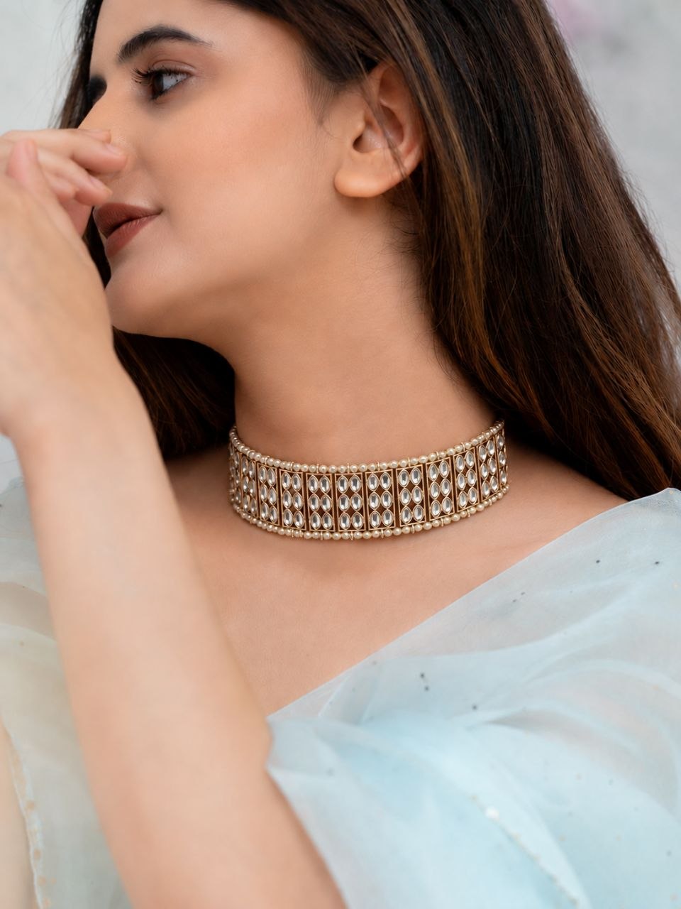 Kundan choker nacklace