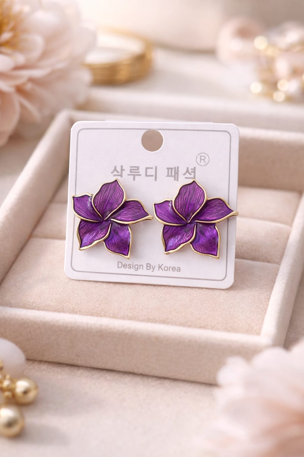 Korean Flower Stud Stylish Earrings for Women & Girls