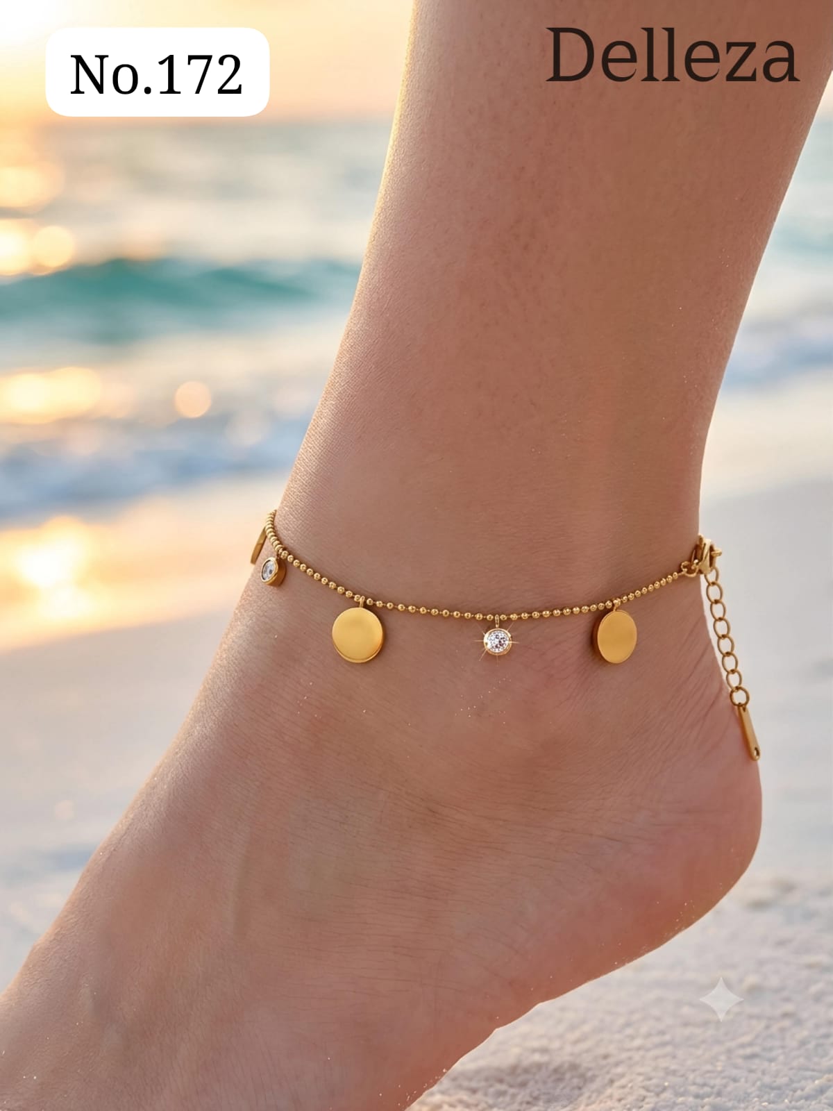Anti tarnished one side anklet