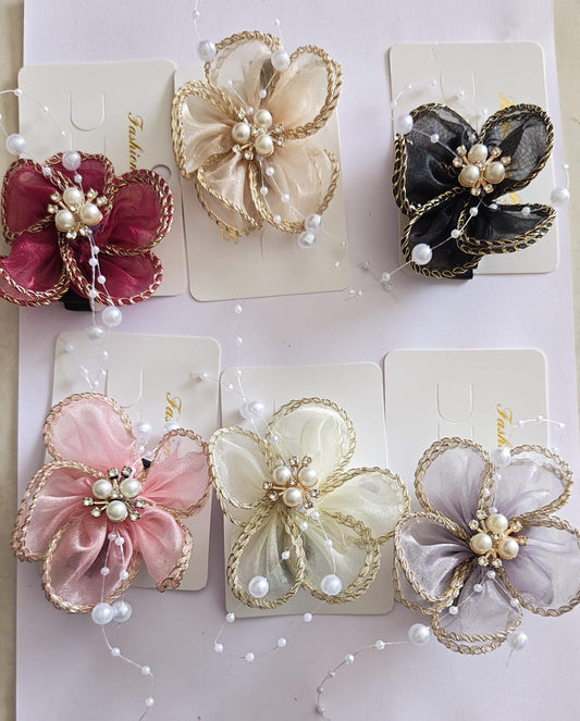 Set of 6 Hair clip flower