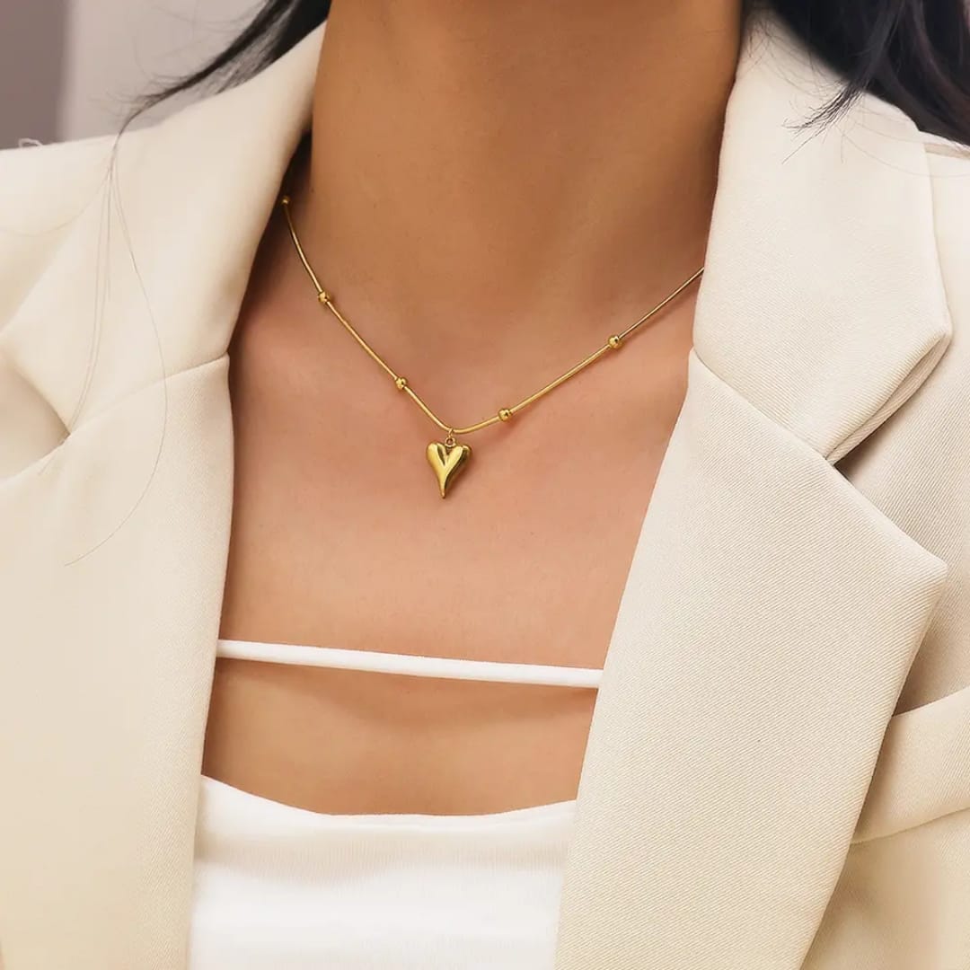 Premium Anti tarnish minimal heart chain for girls &women