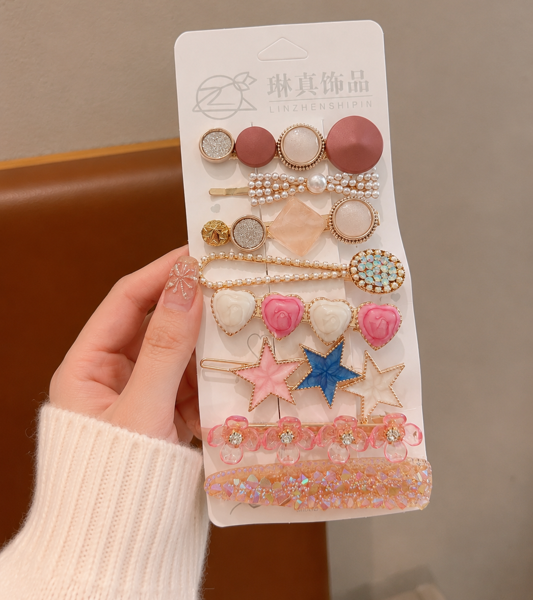 Trendy Stylish Hair Clip Card Set