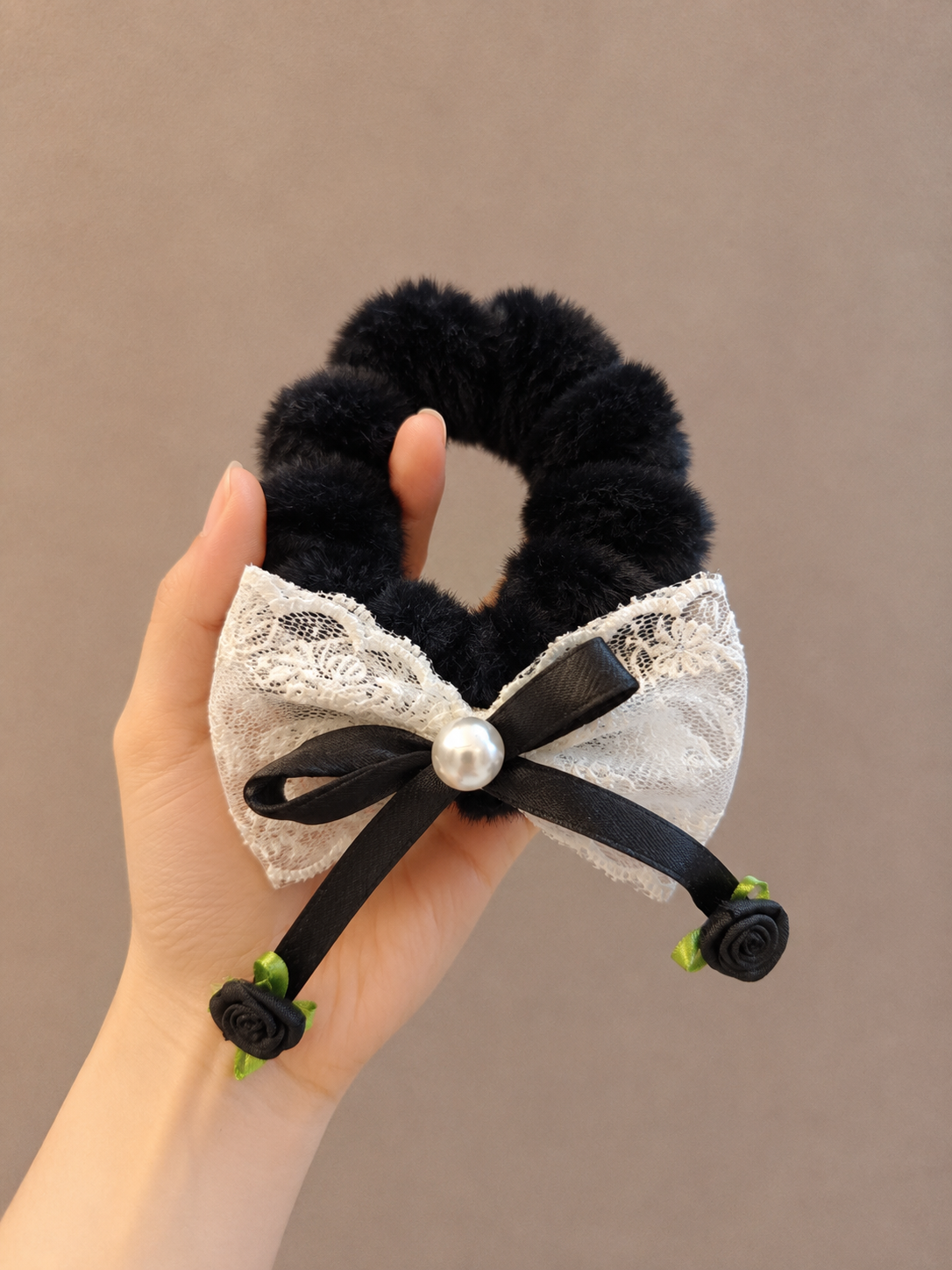 Set of 6 pcs Cute Fluffy Hair Scrunchies Soft Elastic Hair Ties