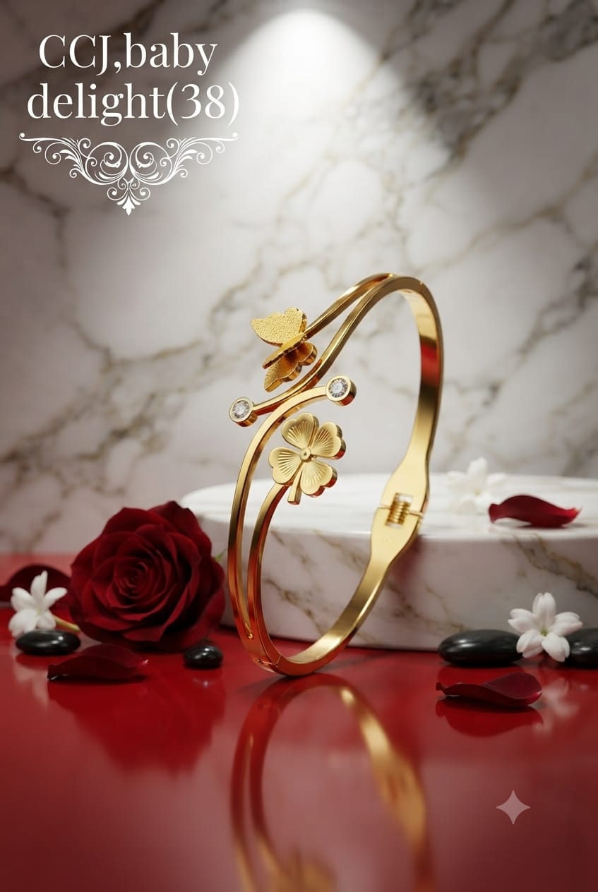Anti Tarnish flower Butterfly Baby Size Bracelet