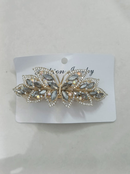 Crystal Butterfly Floral Hair Clutcher