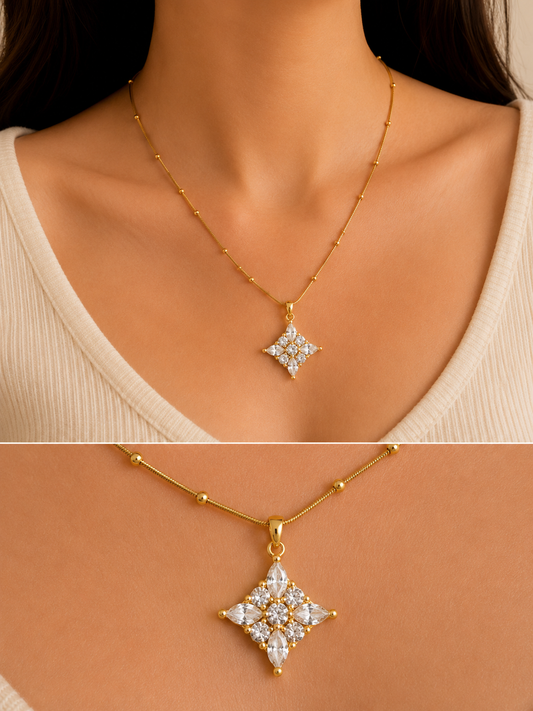 Anti tarnish stars necklace