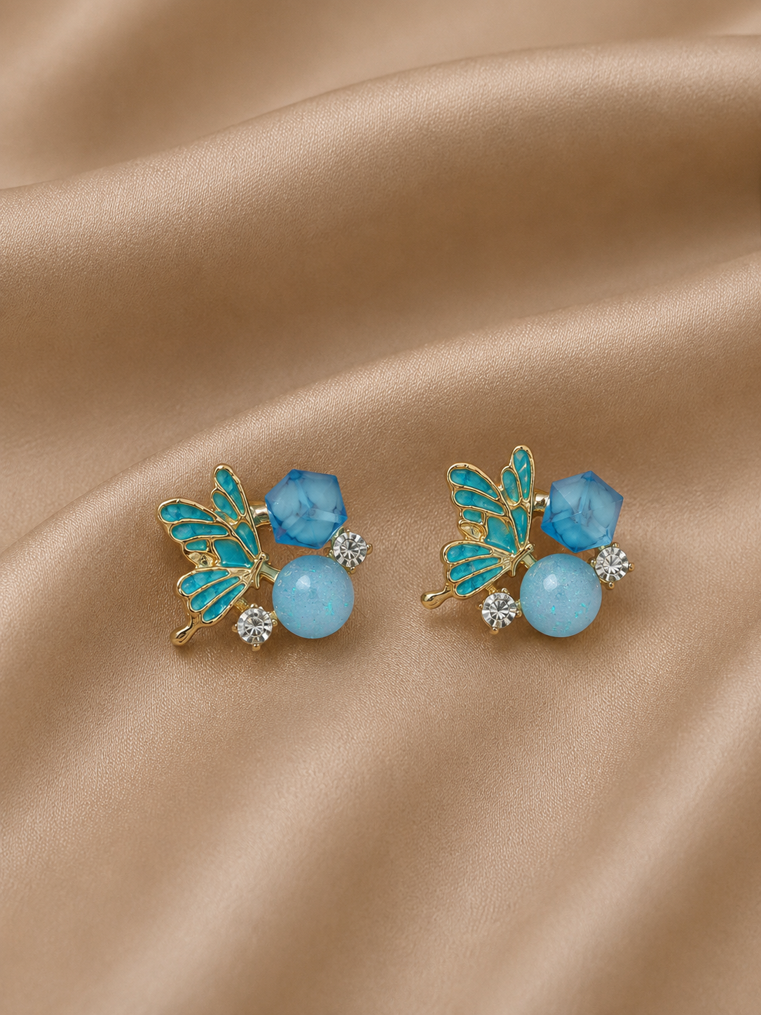 Korean Design Cute Butterfly Colourful Drop Earring