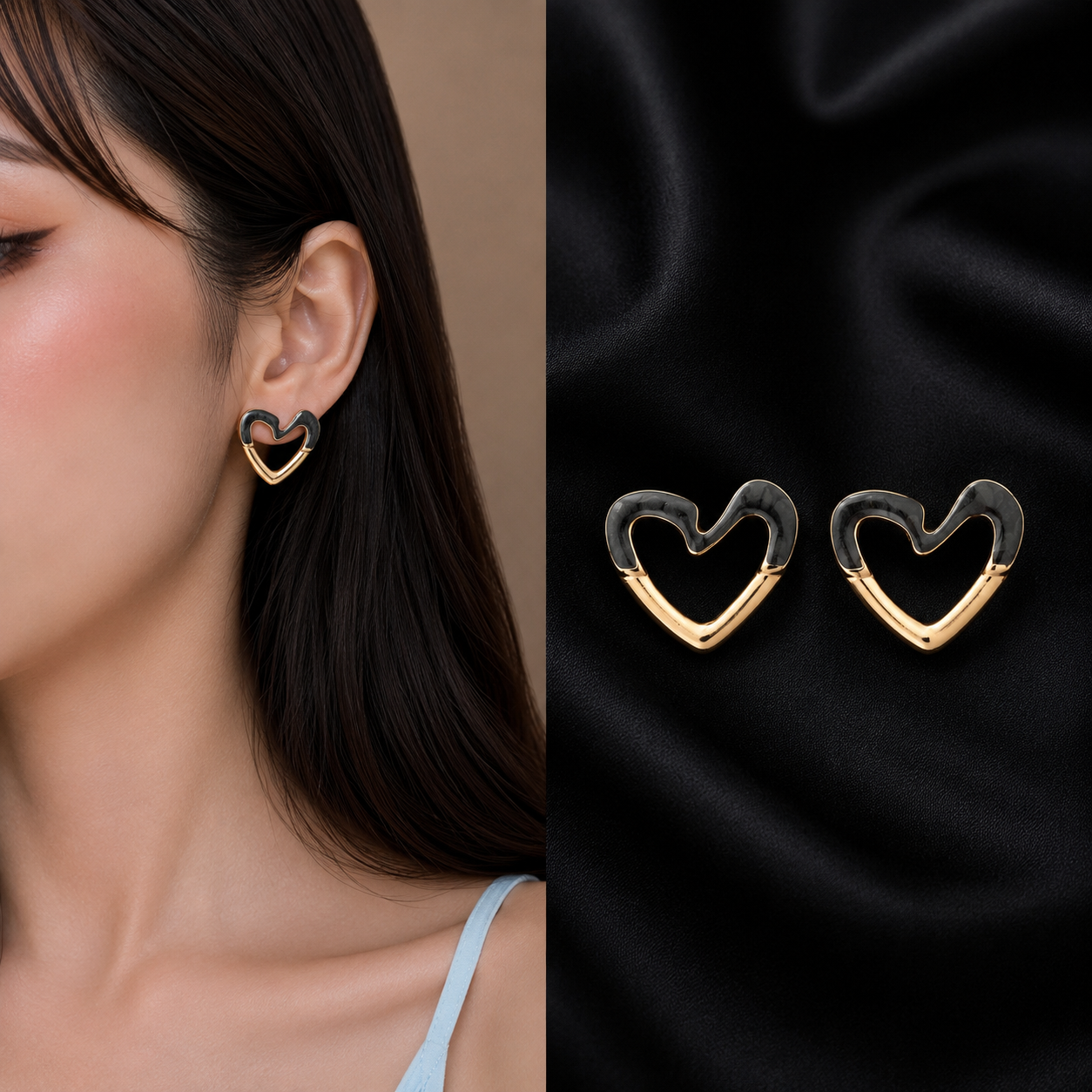 Korean Design Cute Heart Shaped Earring