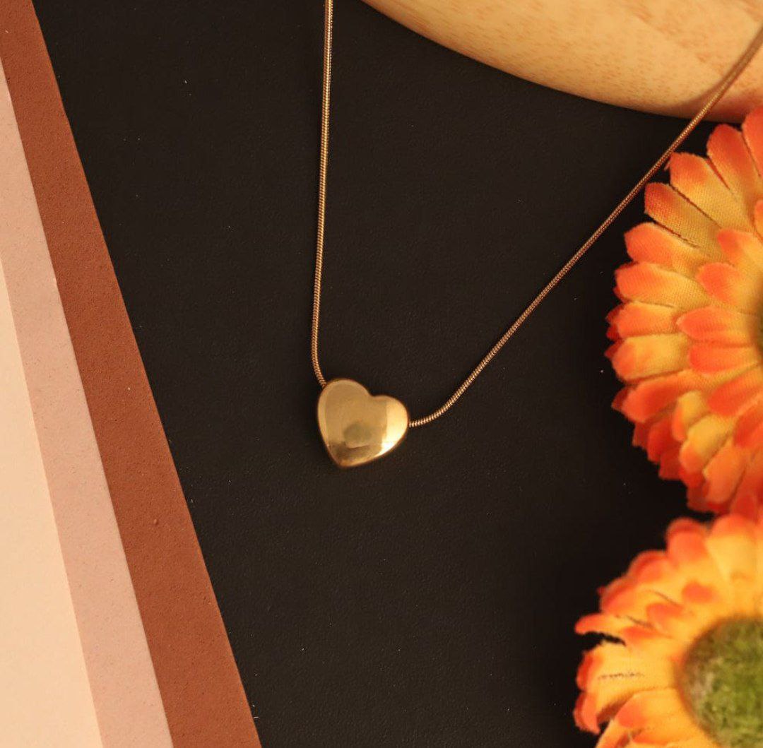 Anti-Tarnish Heart Pendant Necklace