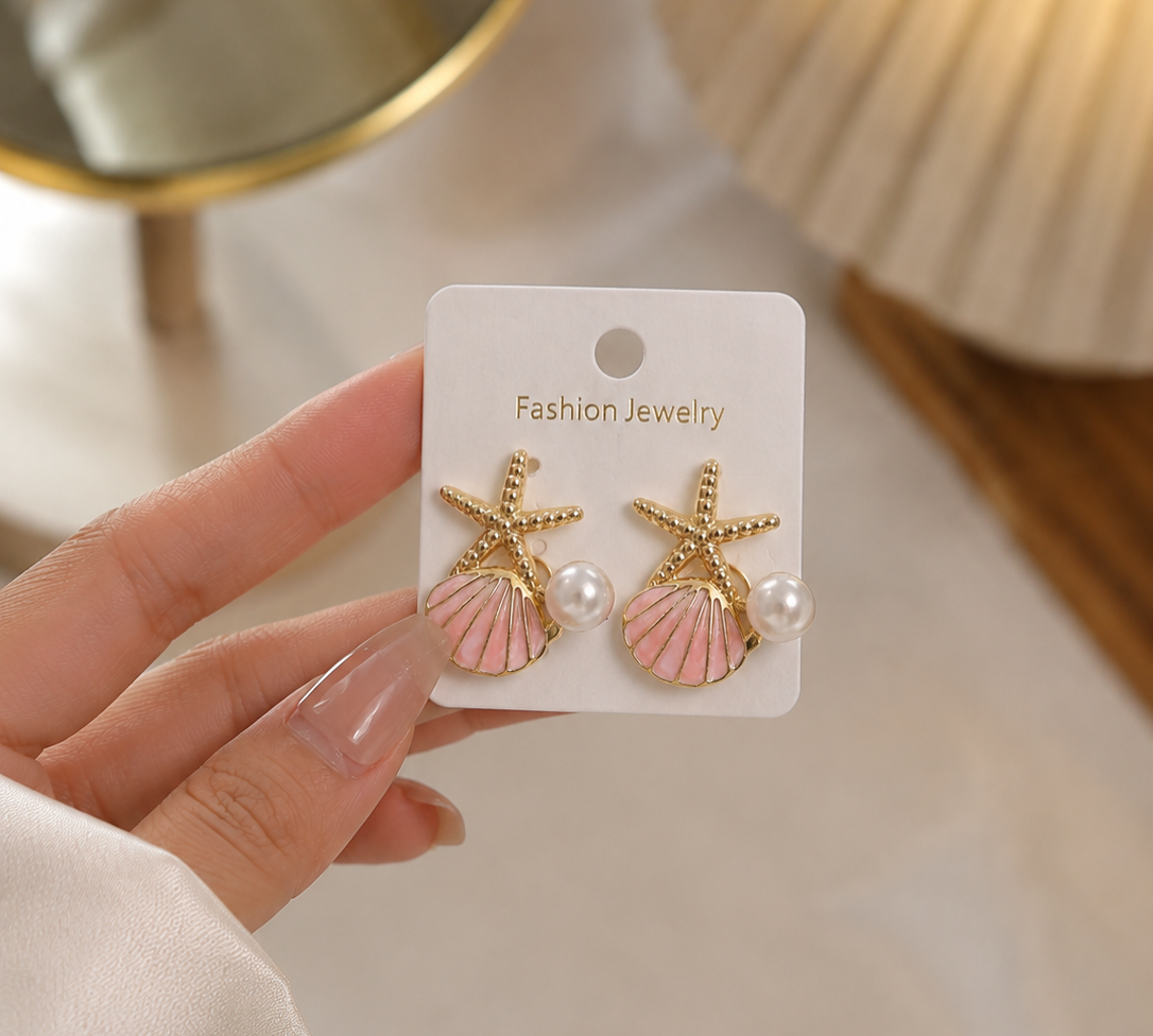 Korean Design Star Shell Earring