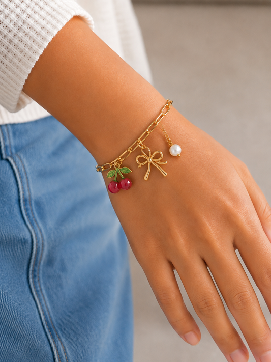 anti tarnish chary charm bracelet