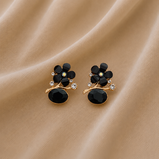 Korean Stone Flower Earring