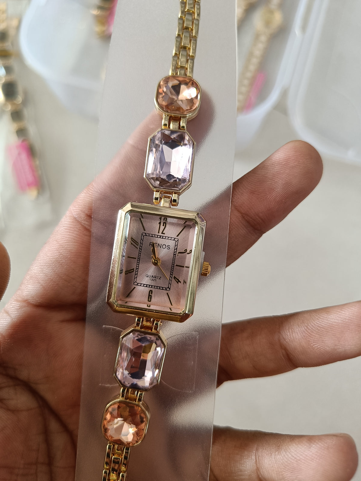 Anti tarnish pink Watch