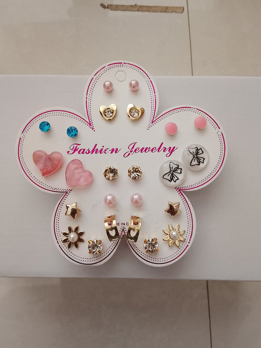 Korean earring combo set 12