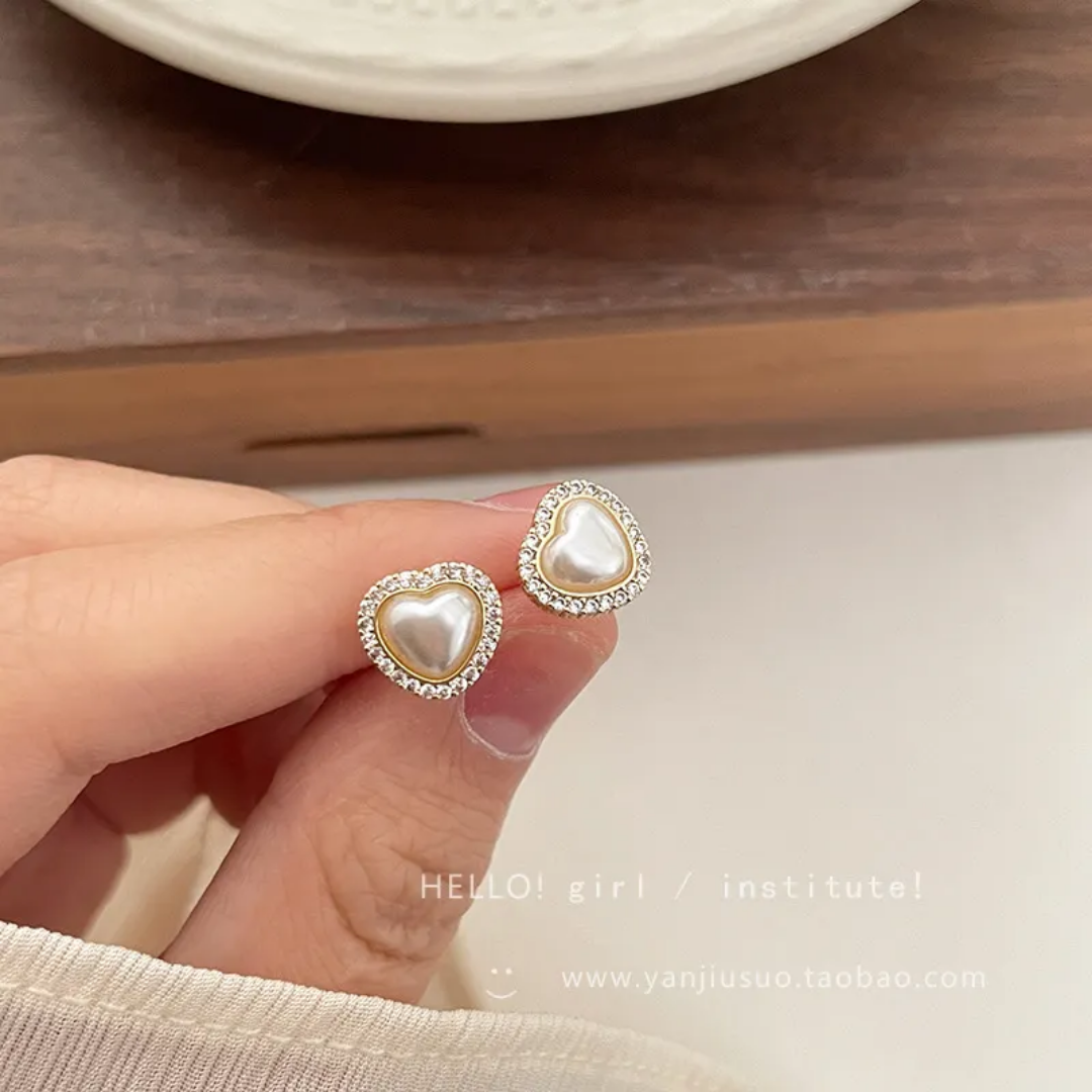 Korean Fashion Heart Pearl Earring