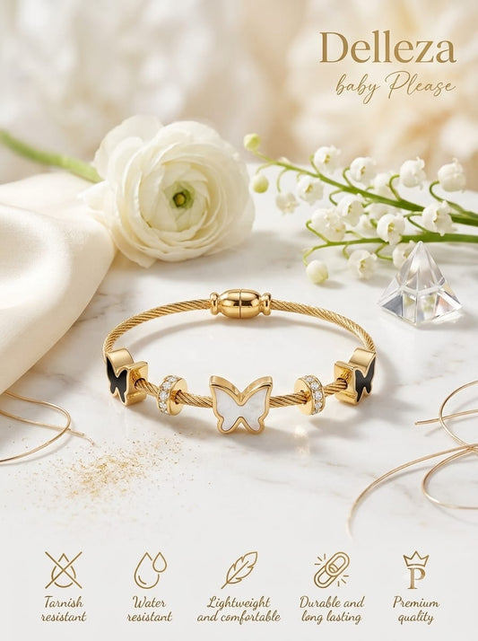 Butterfly Charm Anti-Tarnish Baby Size Bracelet