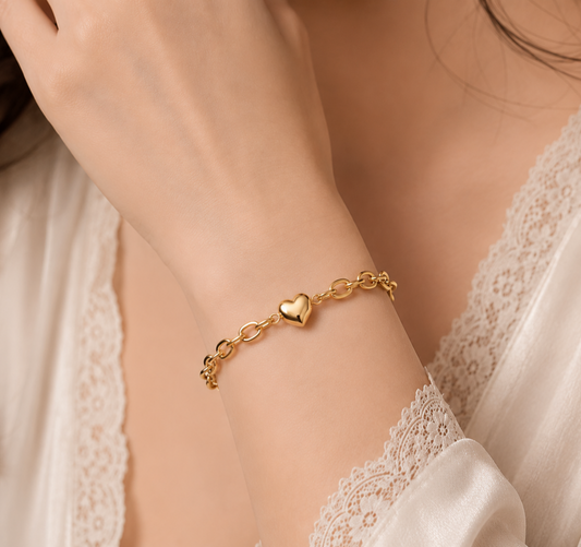 Kiyu Ziyu Minimal Heart Chain Bracelet