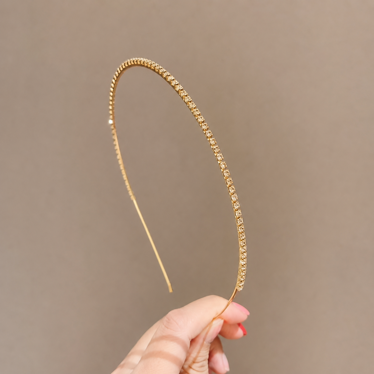 Diamond metal hair band
