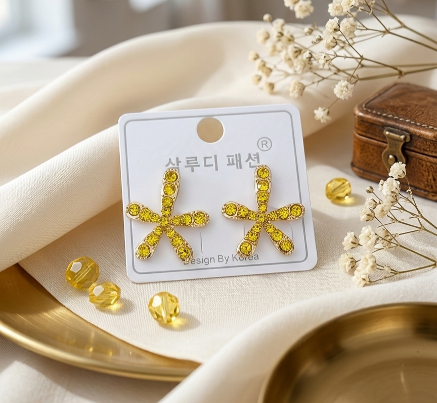 Flower stud earring set from shuma jewellers