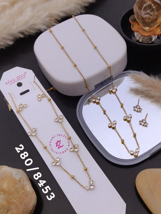 Luxury Minimal Crystal Necklace Combo Set