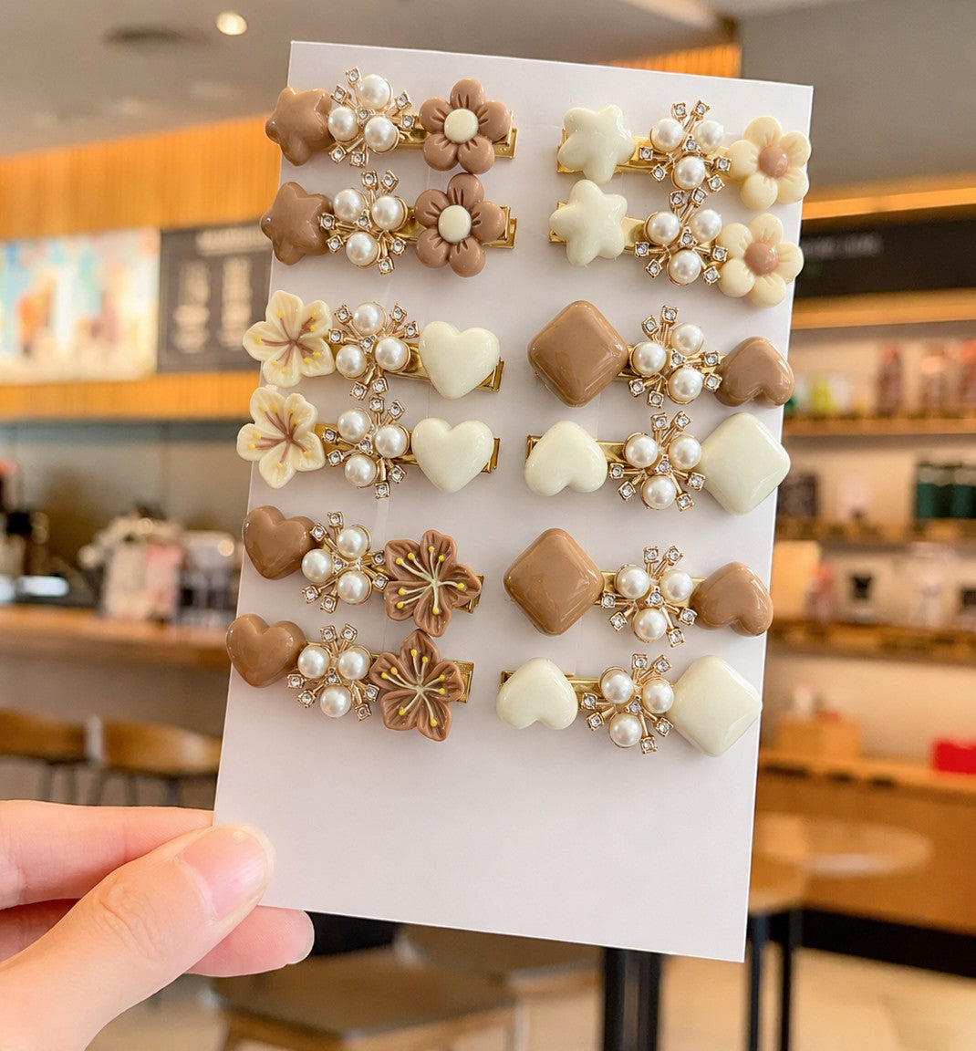 Set of 12 pcs  Korean Stylish Hair Clips
