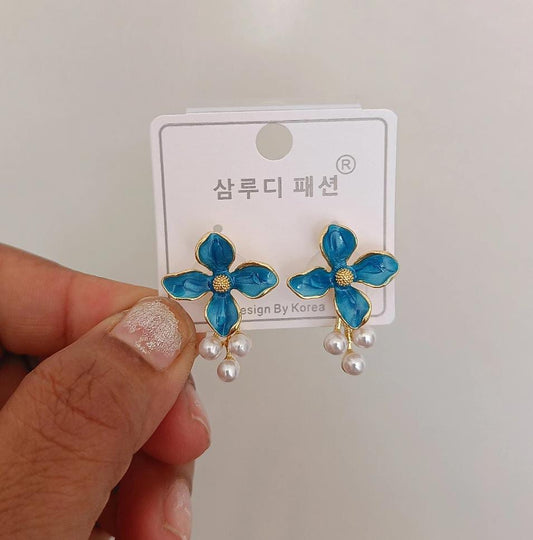Cute Flower Drop Korean Earring