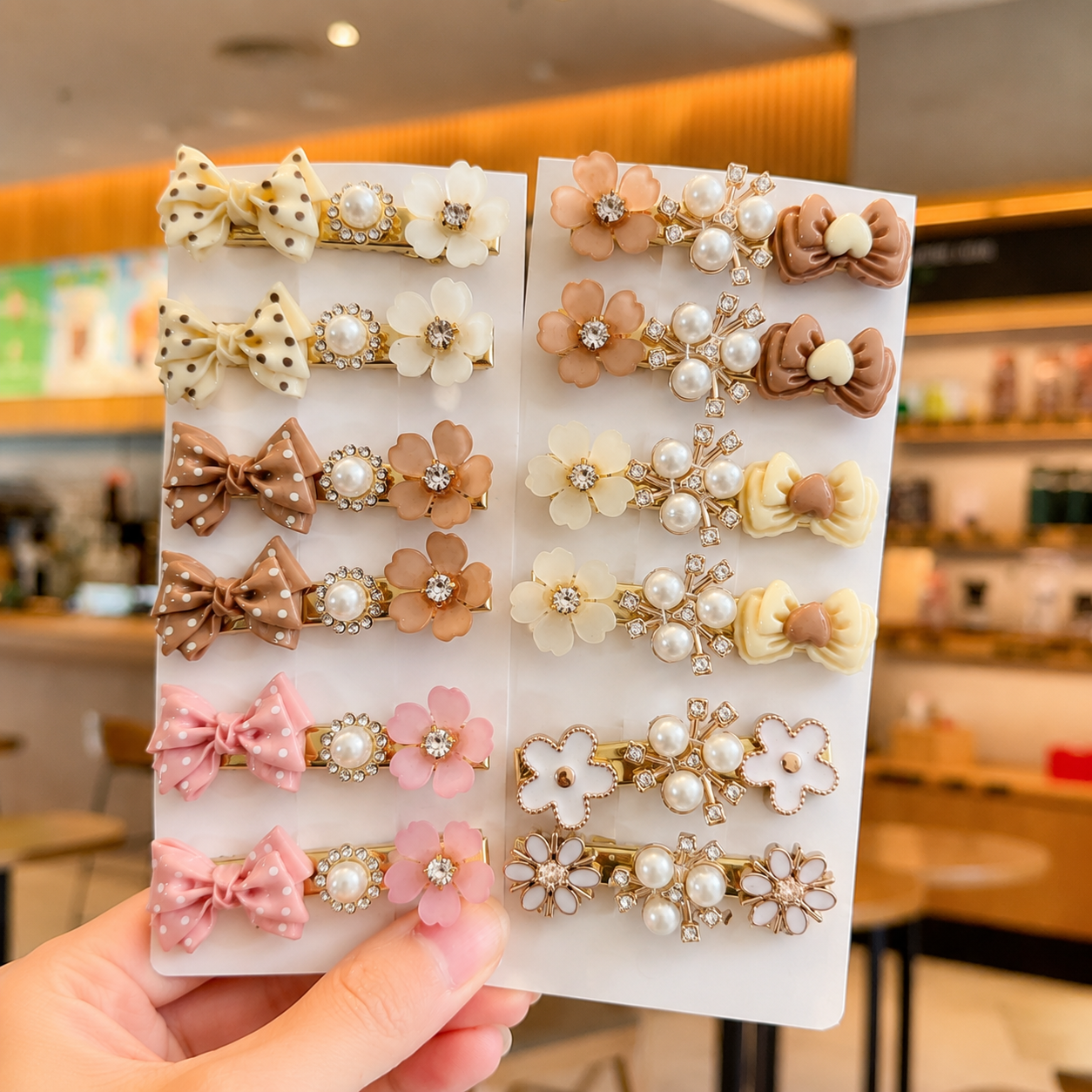 Set of 12 pcs Korean Stylish Hair Clips