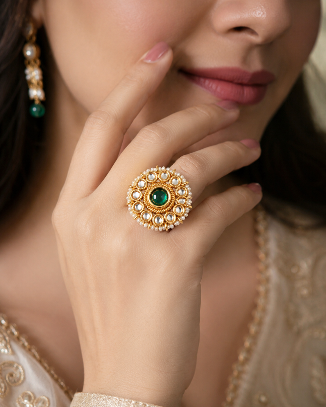 Traditional Ruby & Emerald Statement Ring