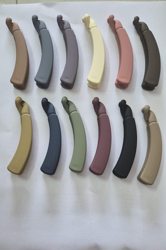 Set of 12 pcs banana matte clips