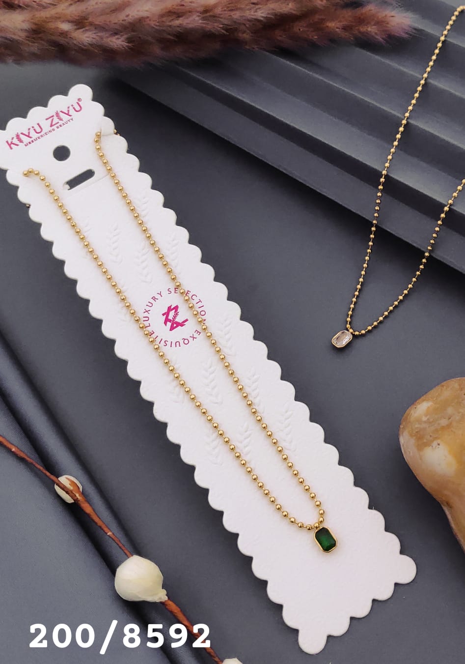Trendy Minimal Gold Ball Chain Necklace