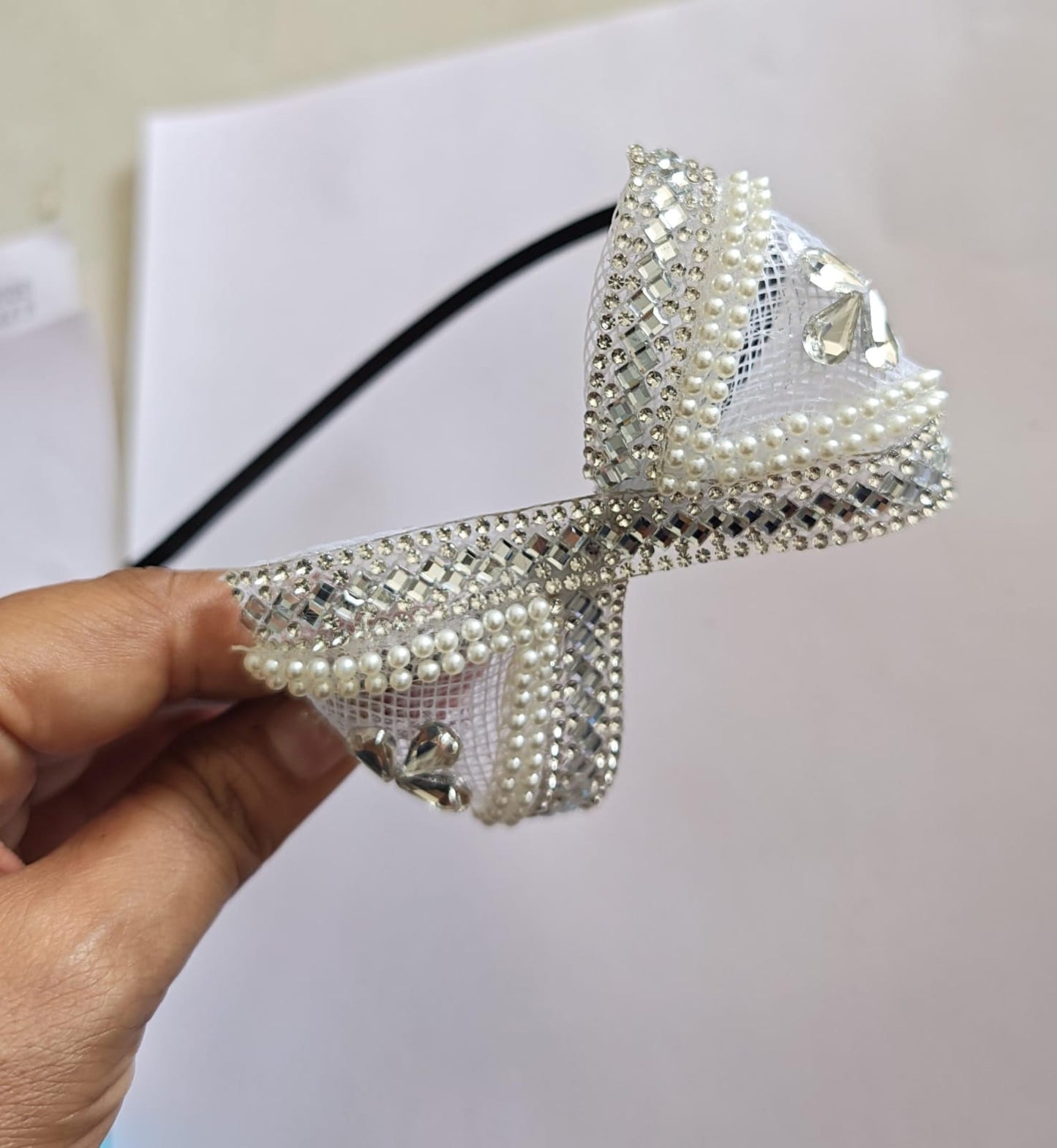 Korean pearl hairband